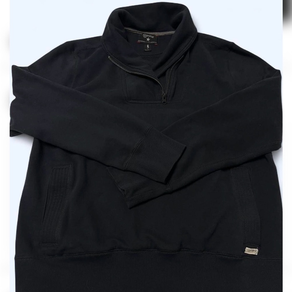 Converse Black Men's Quarter-Zip Pullover Sweater